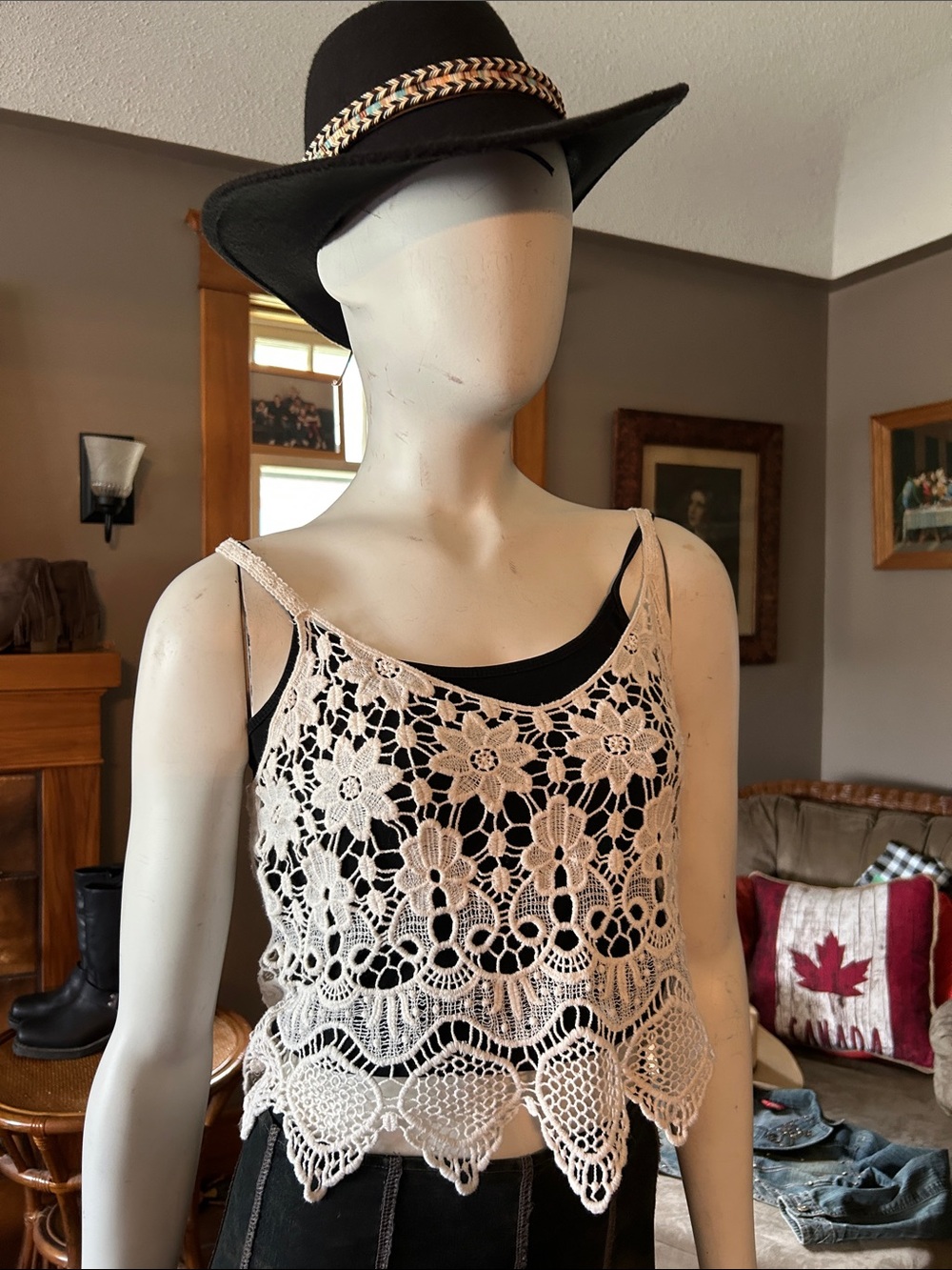 Bohemian festival wear Crochet crop top